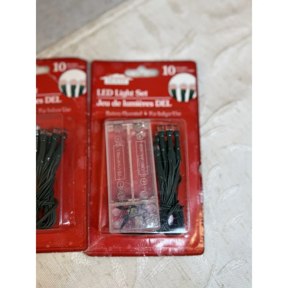 3 Piece Set Of 10 LIGHTS Each Red/Blue Lights AA Battery‎ Powered (188455 1307)